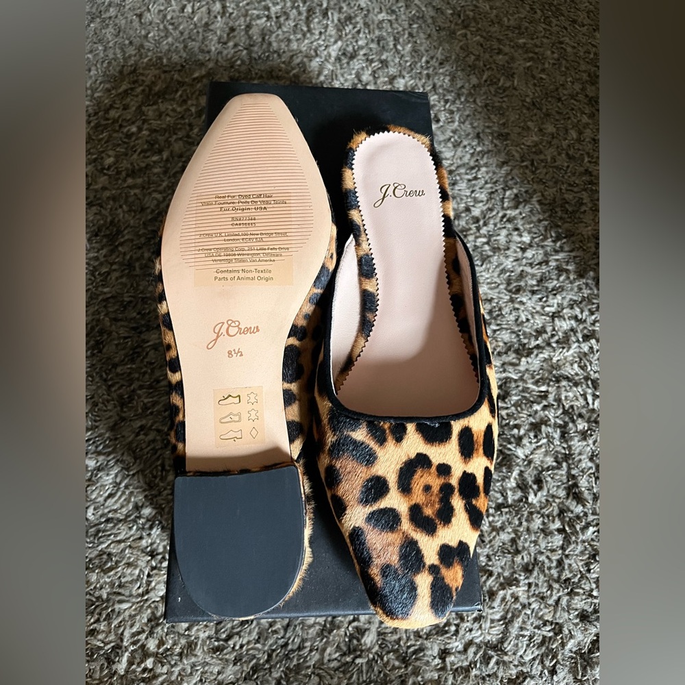 COPY - Hair calf simple mule flat